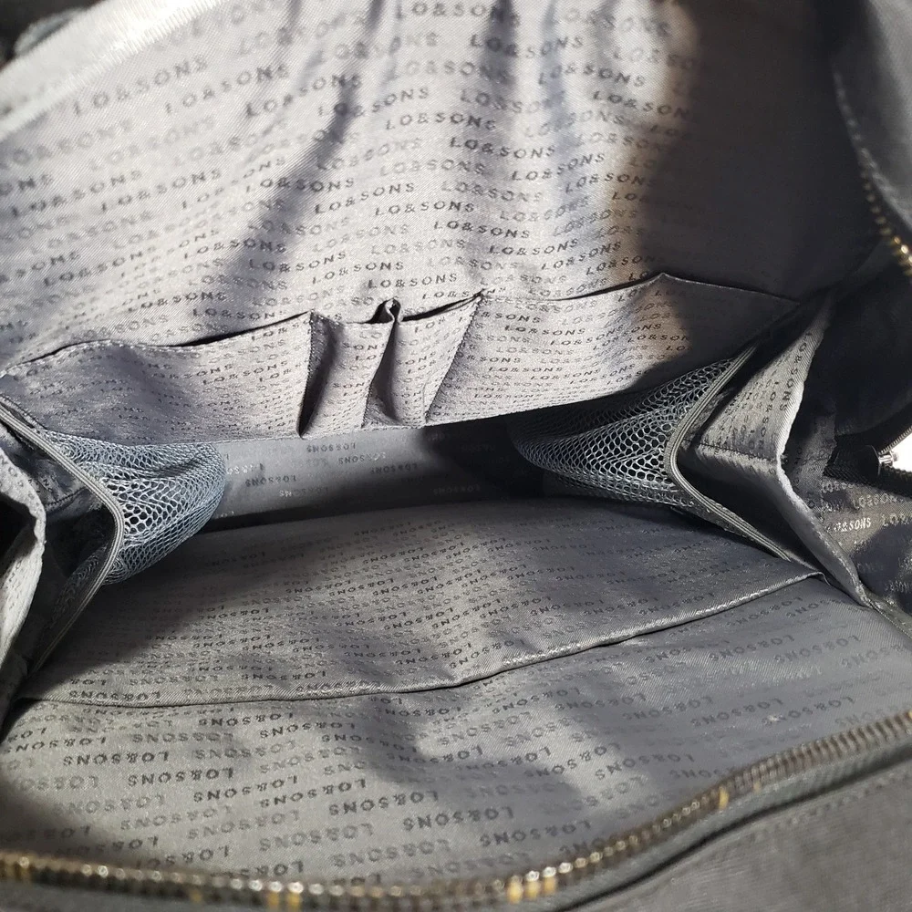Lo and Sons Hanover Supreme Backpack Black Waxed Poly 16